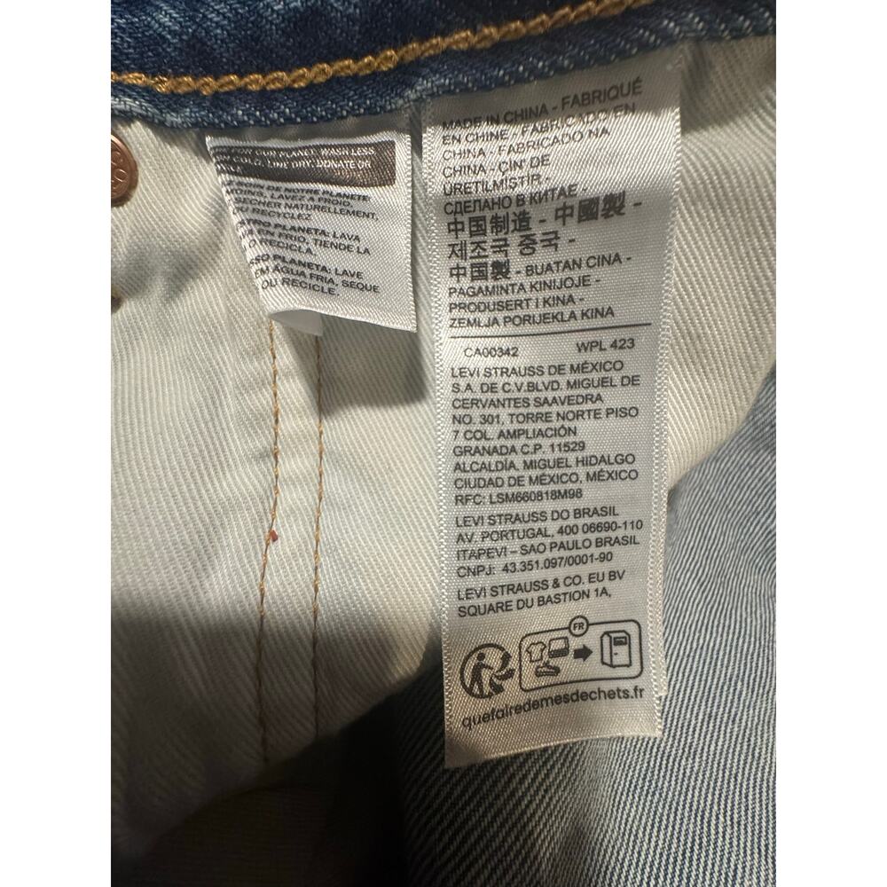 Levi's Premium 501Original Sashiko Selvedge PatchworkJeansMediumWash W32 L32 NWT - Picture 5 of 9